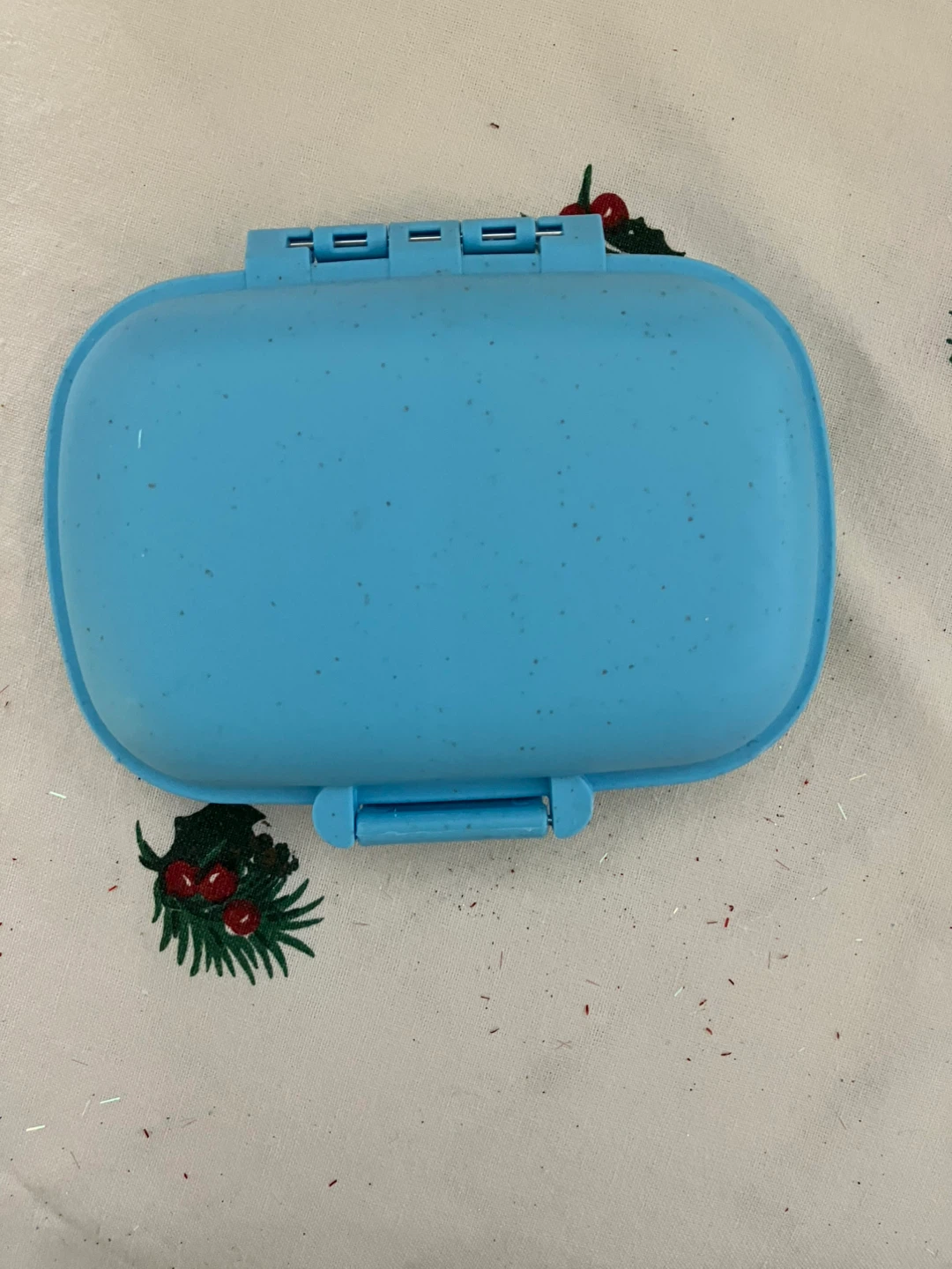 Blue 6-Compartment Pill Organizer Case