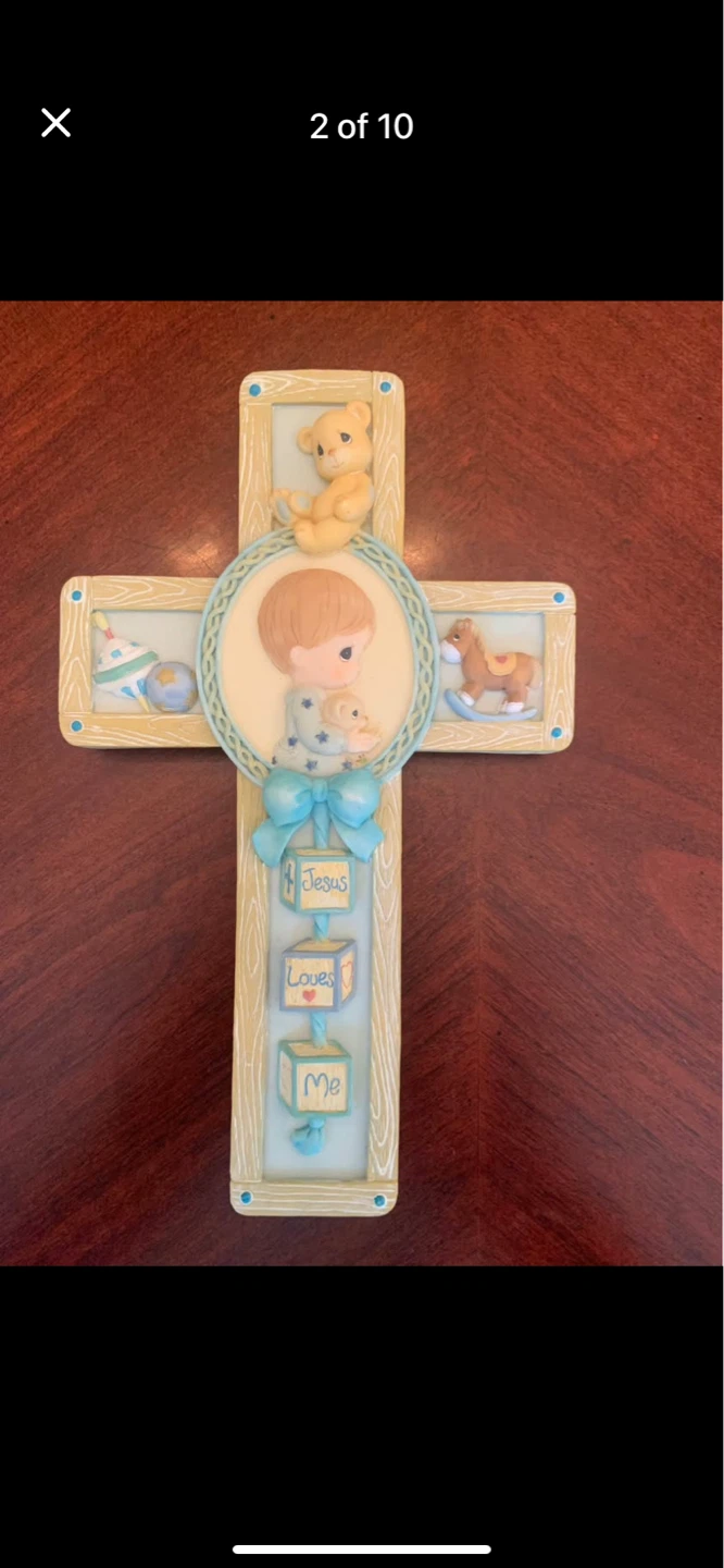 Precious Moments "Jesus Loves Me" Decorative Crosses (Set of 2) - photo 2