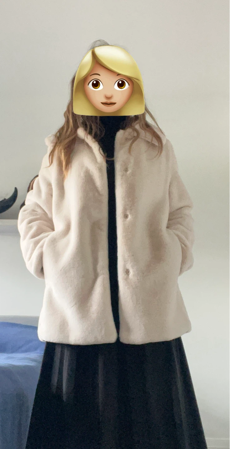 H&M Faux Fur Coat - Cream - EUR 38 / UK 10 - photo 3