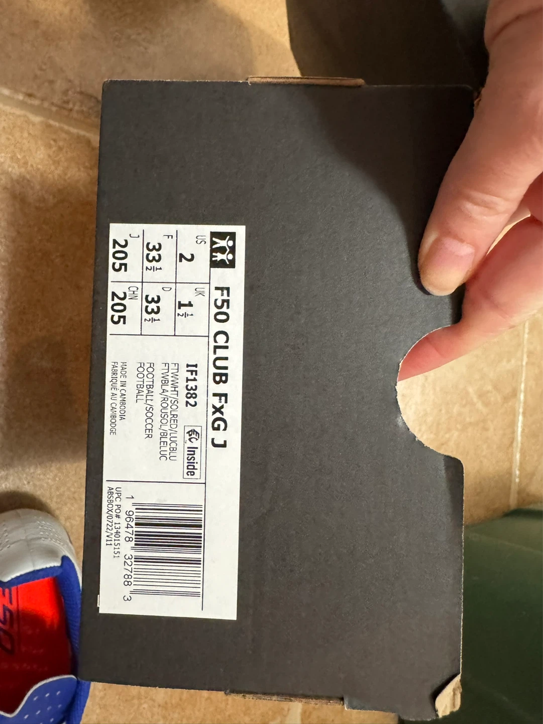 Adidas F50 Club FXG J Soccer Cleats Size 2 - photo 3