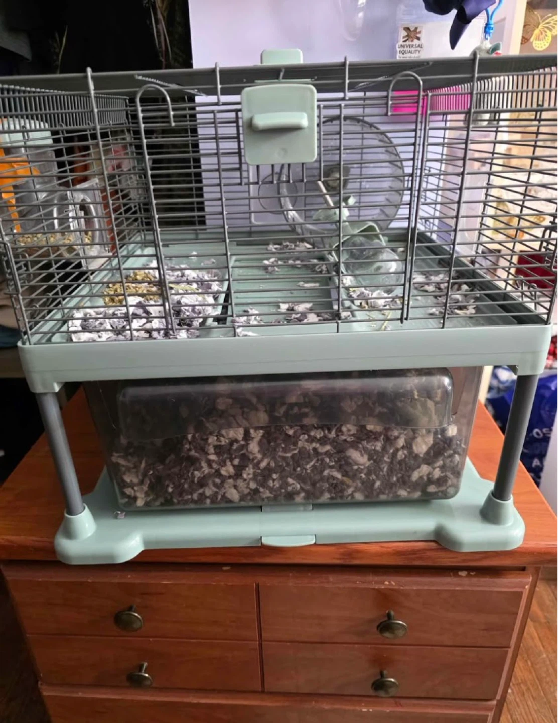 Hamster, Gerbil, and Mouse Habitat Cage with Wheel - photo 3