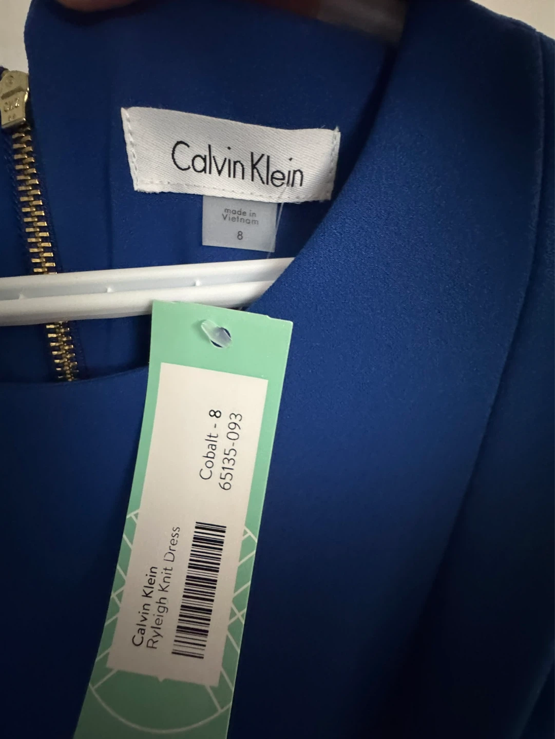 Calvin Klein Ryleigh Knit Dress Cobalt Blue Size 8 - photo 4