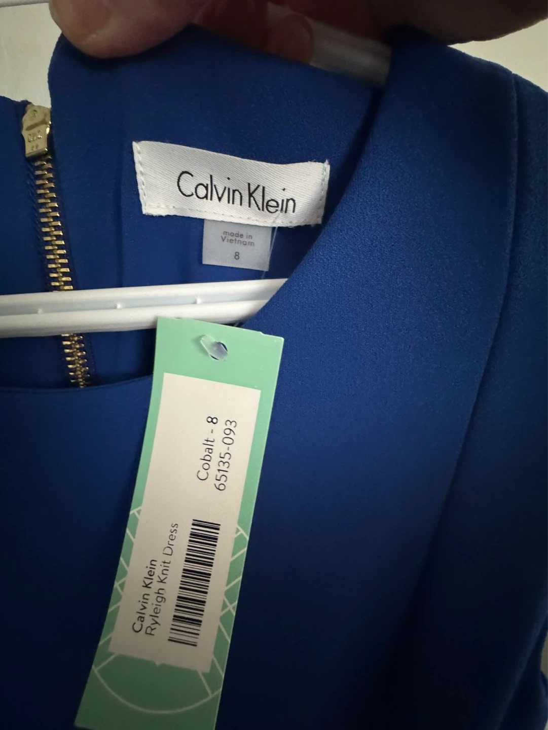 Calvin Klein Ryleigh Knit Dress Cobalt Blue Size 8 - photo 3