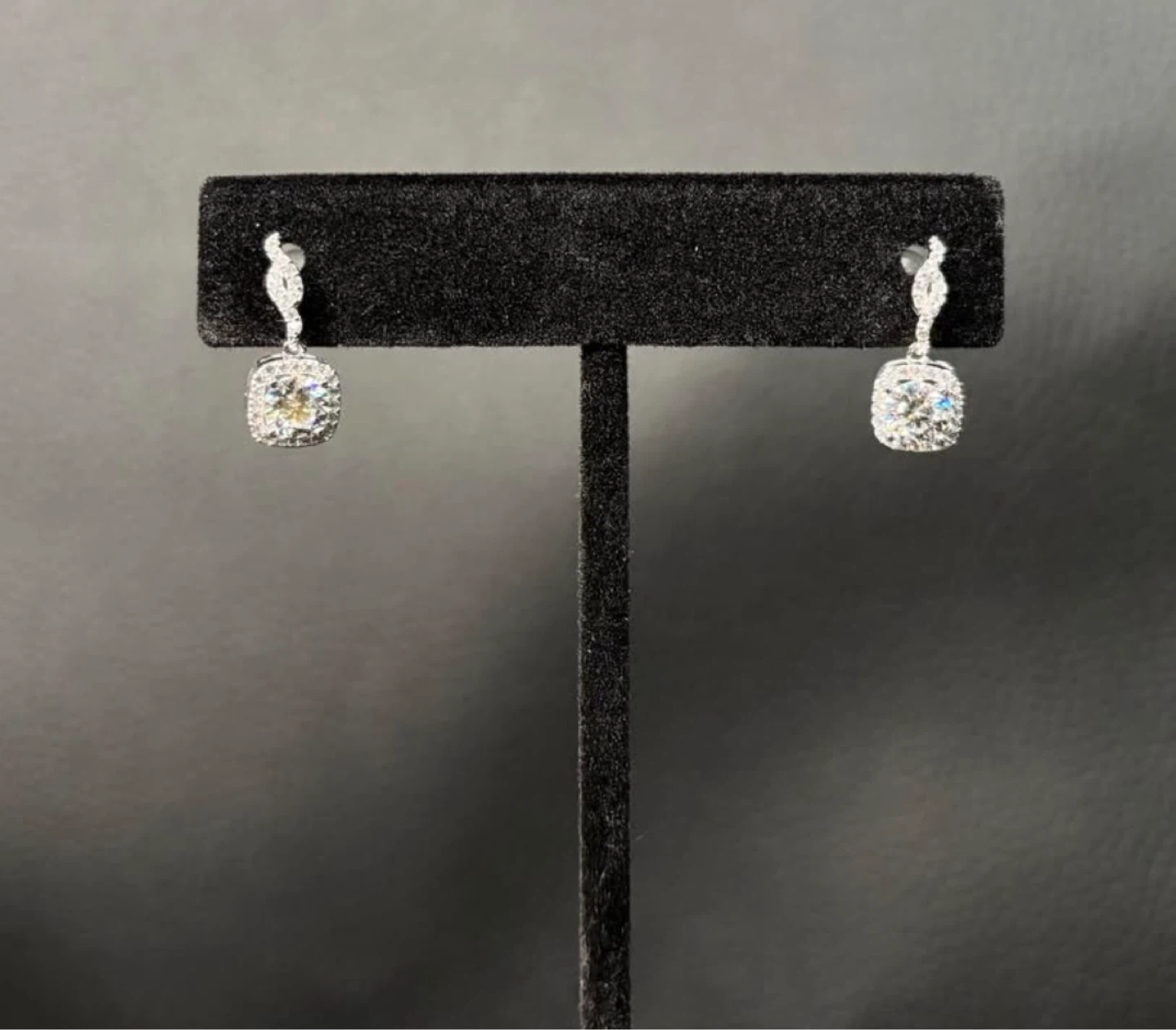 Moissanite Drop Earrings – 0.50ct
