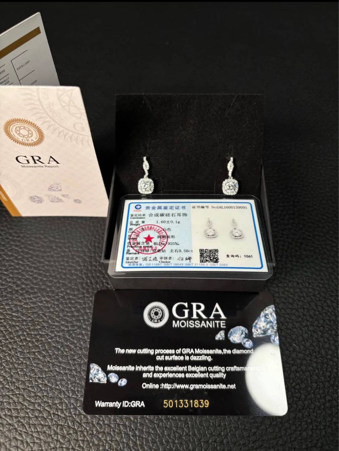 Moissanite Drop Earrings – 0.50ct - photo 2
