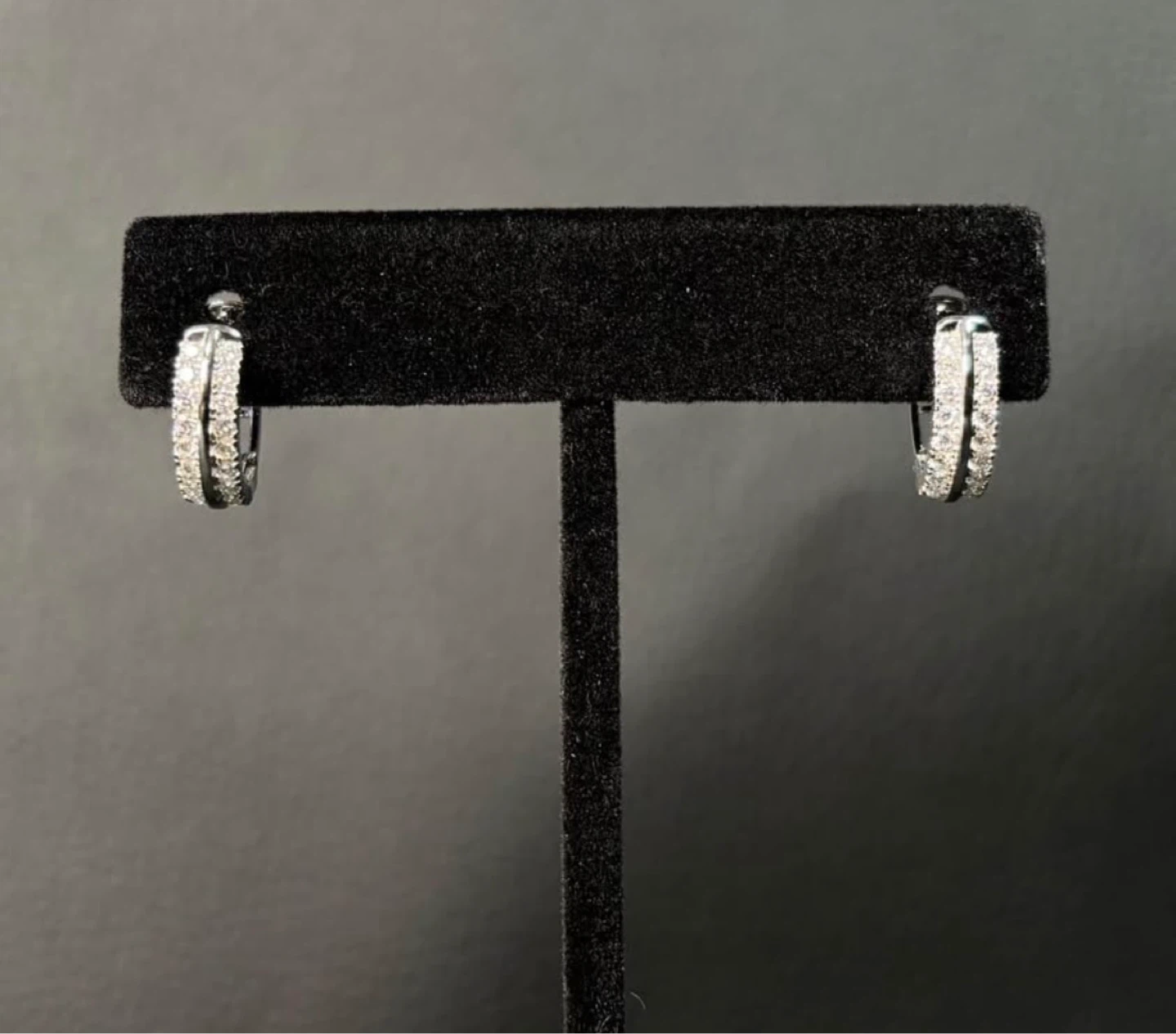 Moissanite Huggie Hoop Earrings – S925 Silver