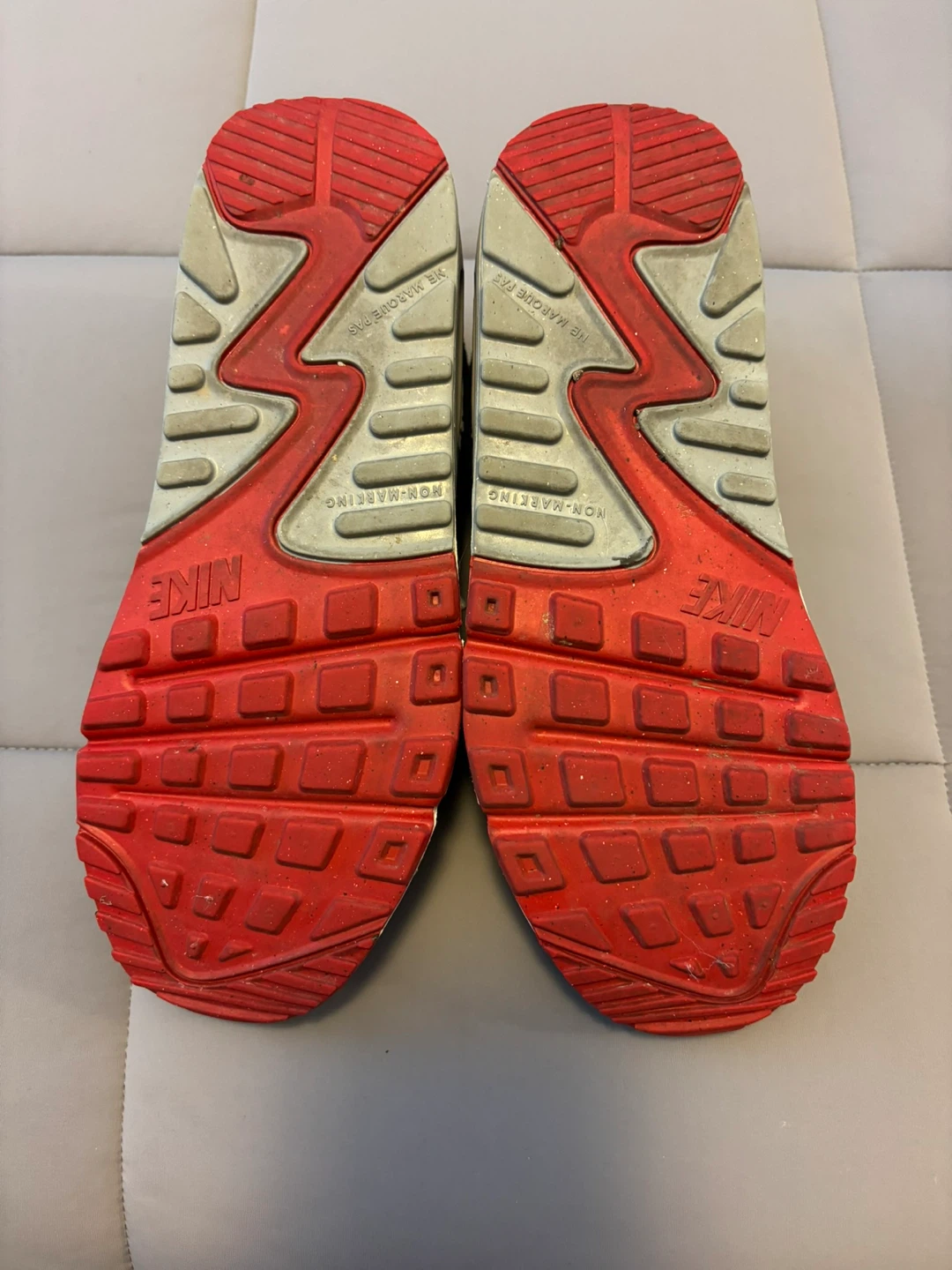 NIKE AIR MAX 90 Leather GS Photon Dust Varsity Red - photo 4