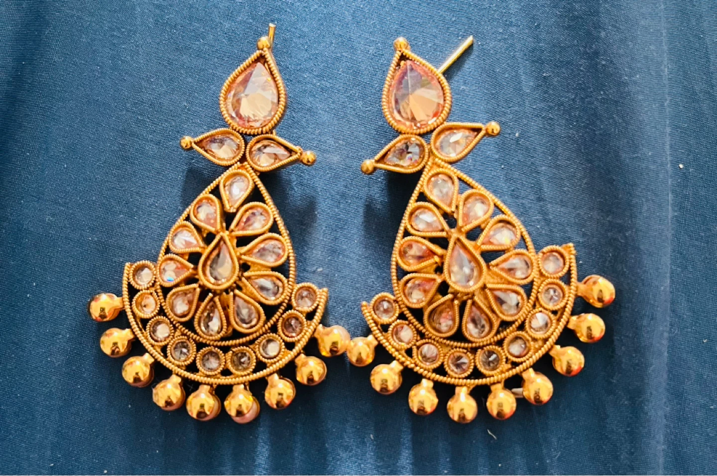 golden chandelier earring