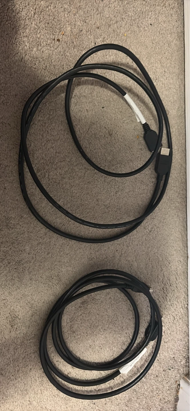 Two Black HDMI Cables
