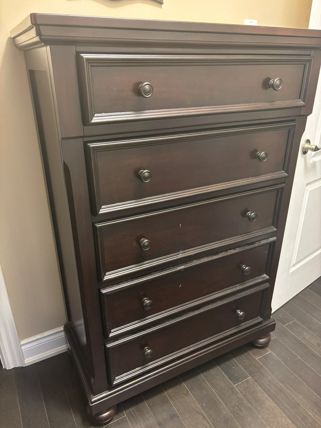 Dark Brown 5-Drawer Dresser - photo 4