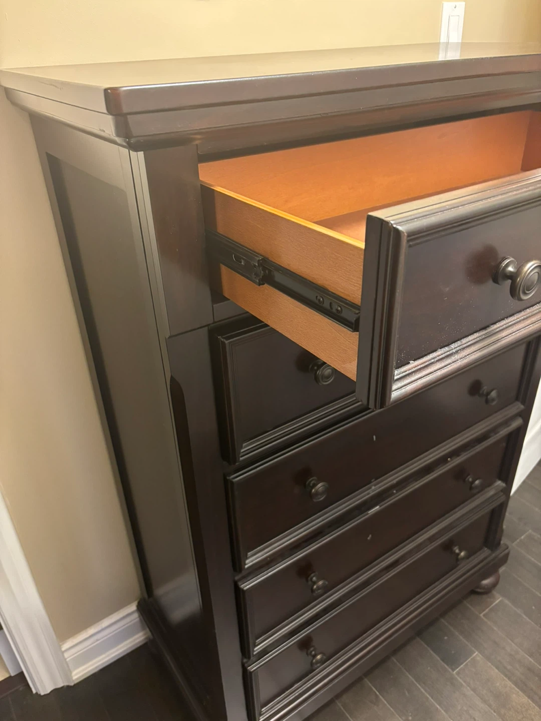 Dark Brown 5-Drawer Dresser - photo 3