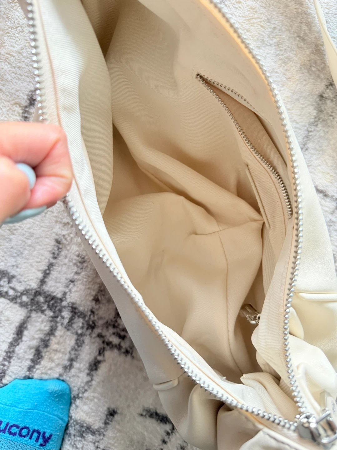 Cream Colored Crescent Shoulder Bag - photo 4