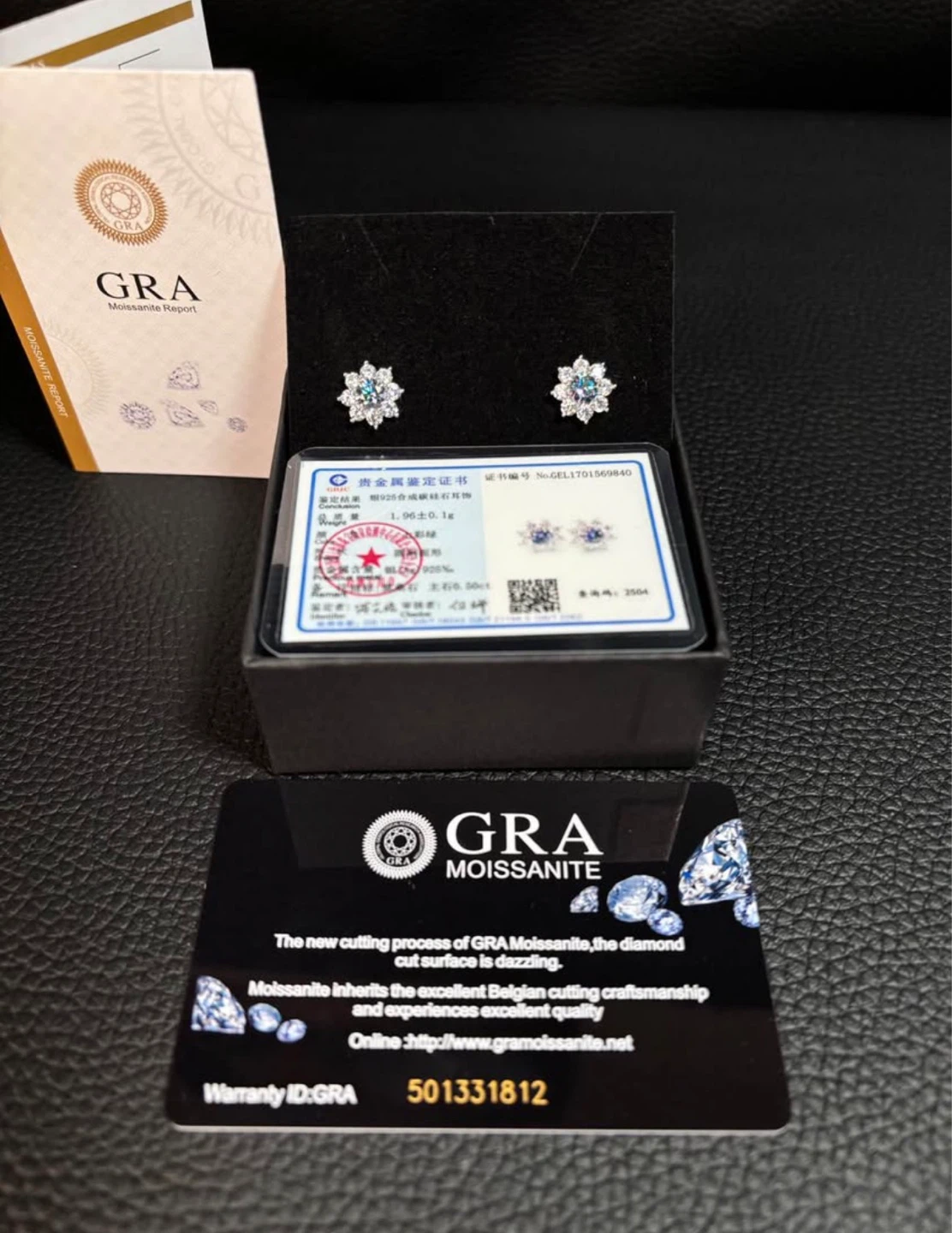 Moissanite Diamond Flower Stud Earrings 1.00ct – S925 Silver - photo 2