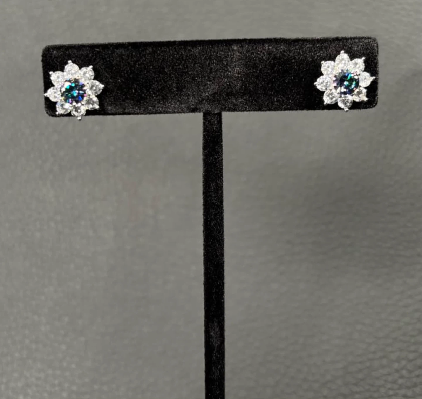 Moissanite Diamond Flower Stud Earrings 1.00ct – S925 Silver