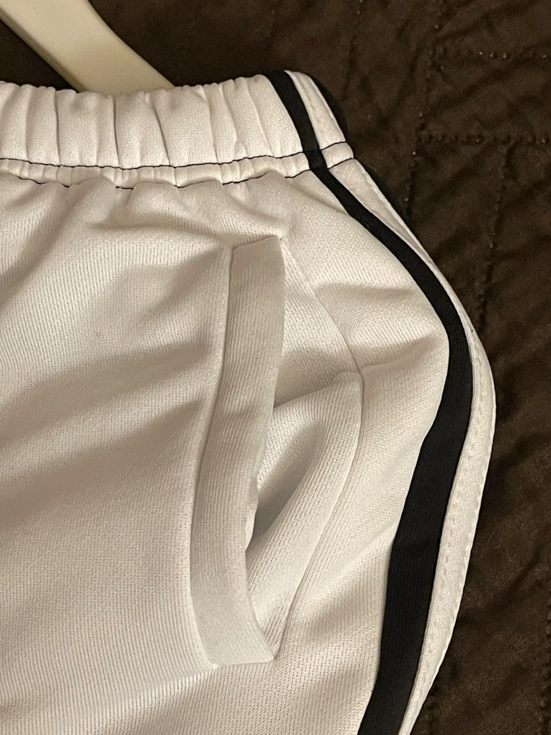 Black and White Lace Trim Track Pants - photo 5
