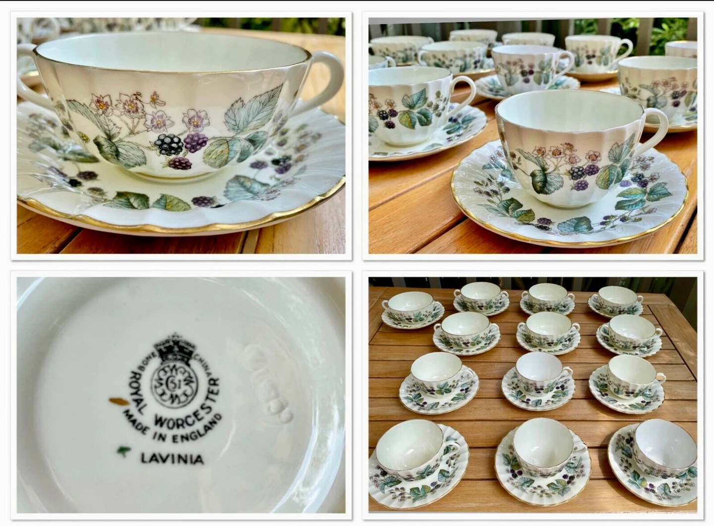 Vintage Royal Worcester Lavinia Blackberry Fine Bone China - photo 2