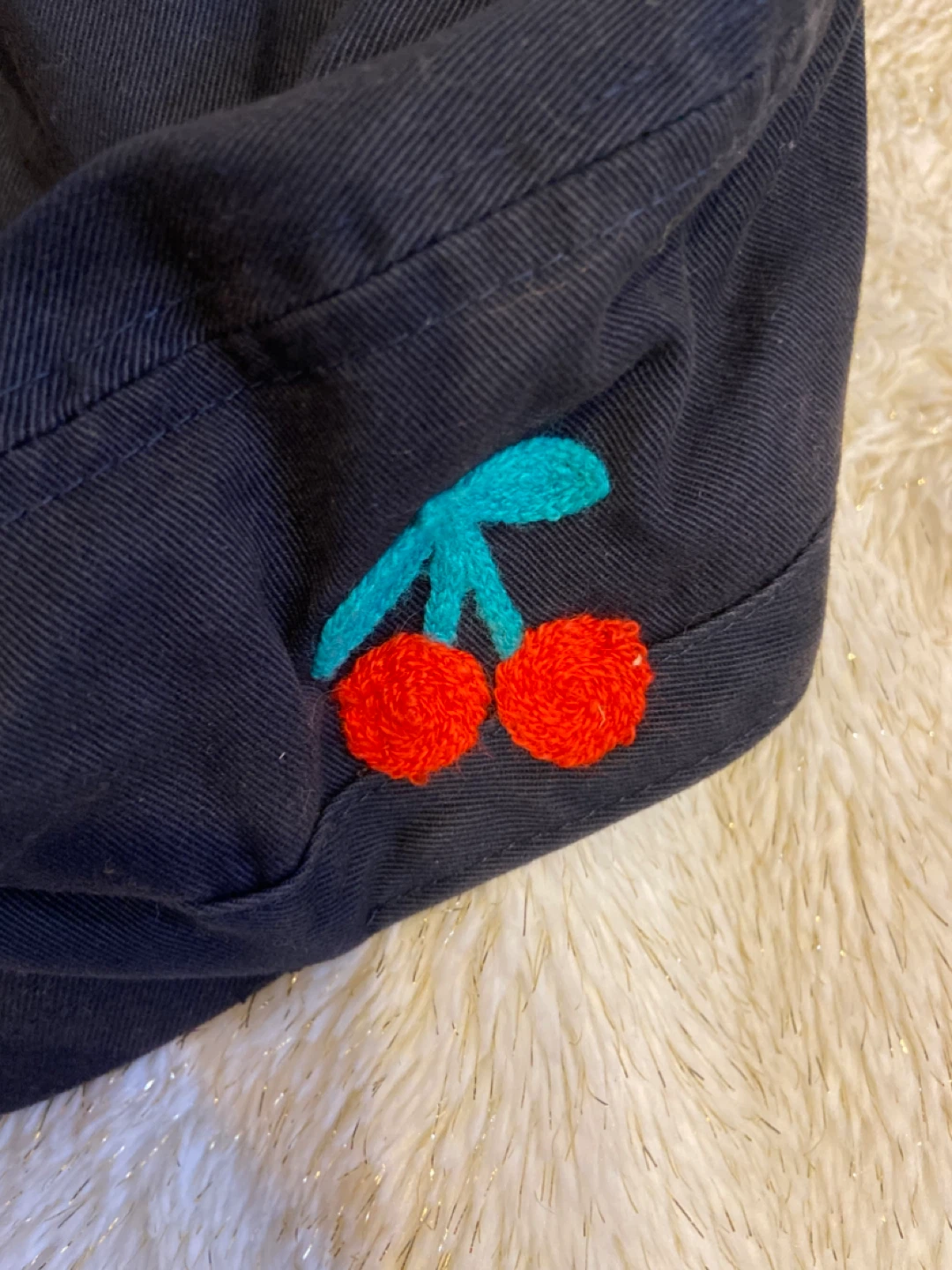 EUC: Cute Girls Cherry-Themed Cotton Skirt and Hat (Size 5) - photo 4