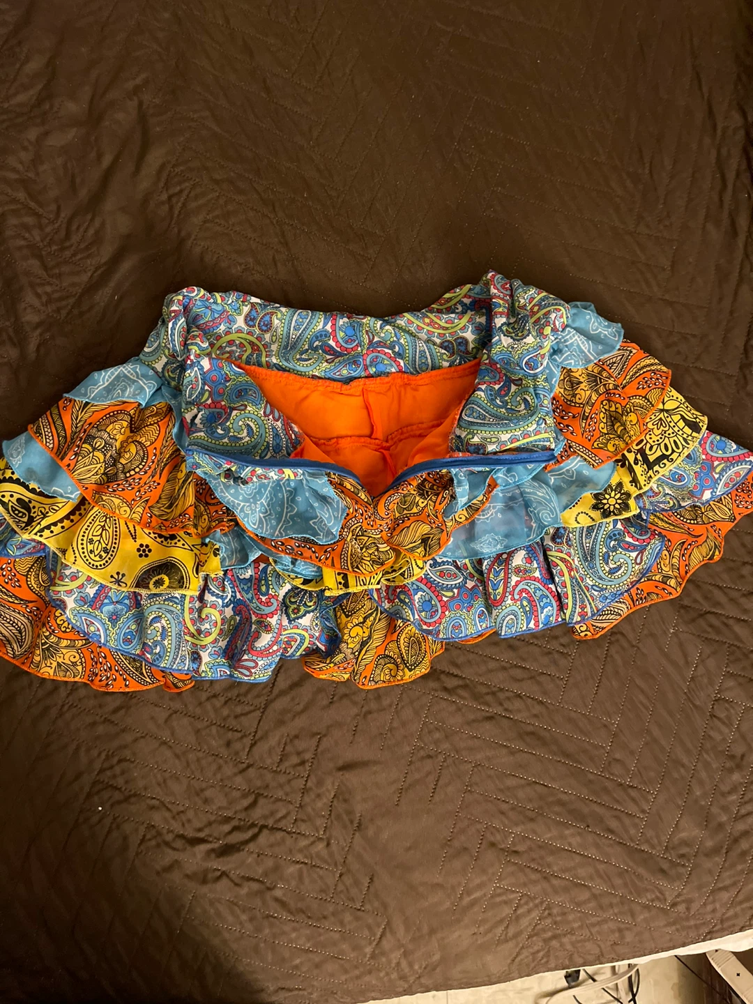 PrettyLittleThing Deema Multi Paisley Ruffle Mini Skirt - photo 5