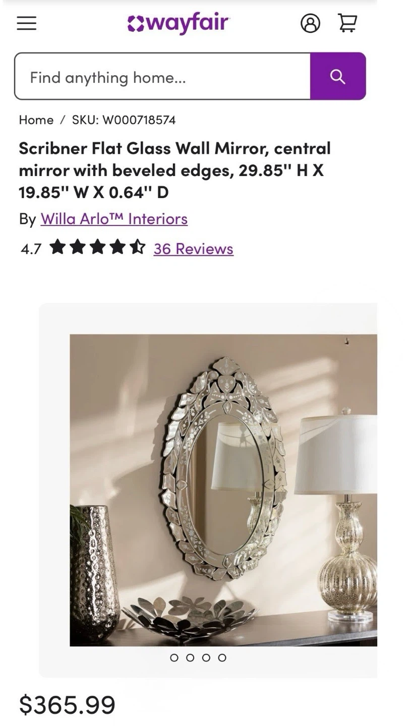 New Venetian Old World Italian Style Wall Mirror - photo 2