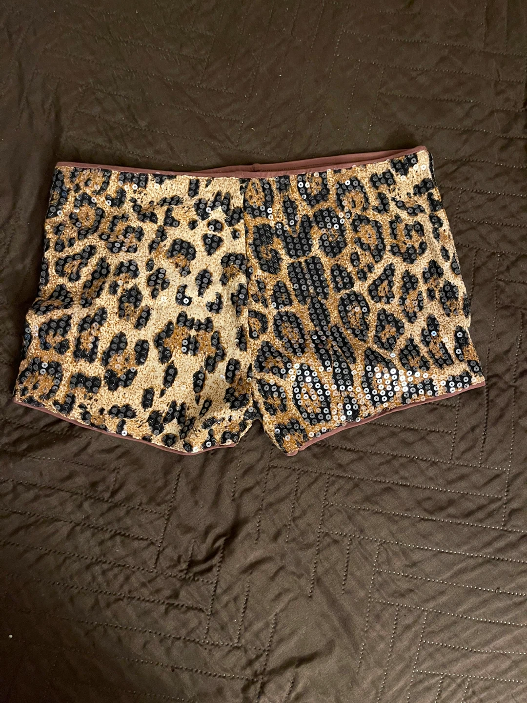 SHEIN Leopard Sequin Shorts Size S - photo 3