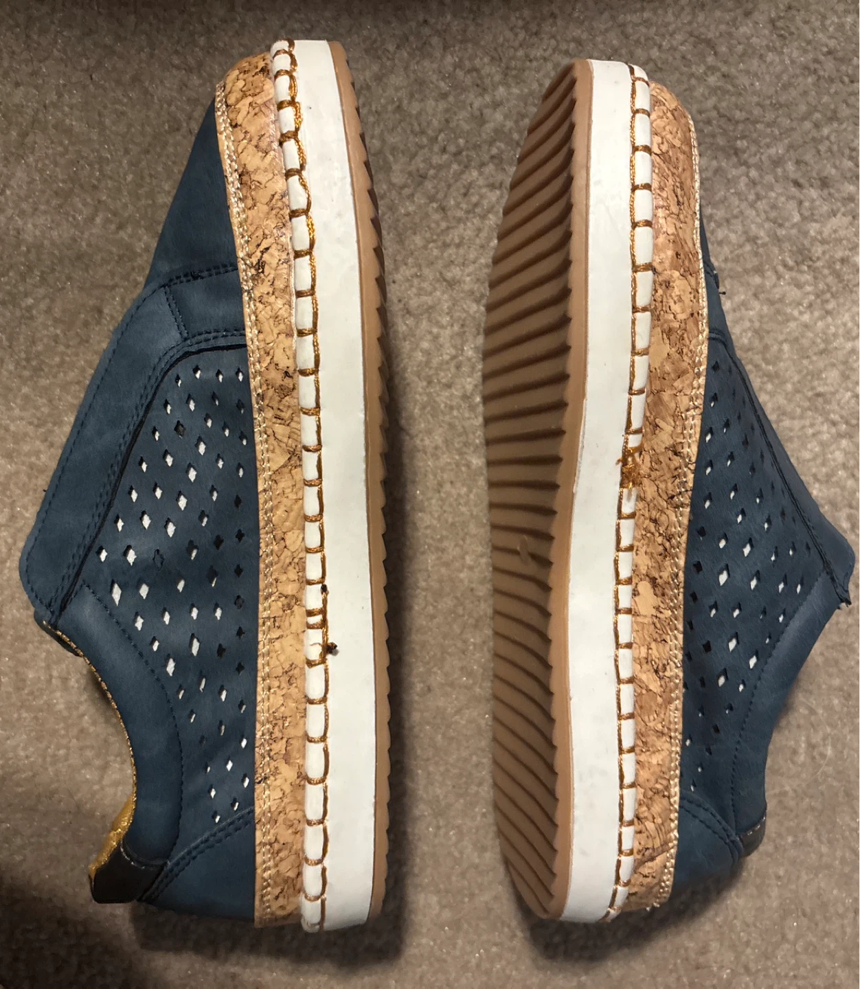 Decorative Slip-on Sneakers with Cork design Sole (size 6.5) - photo 4