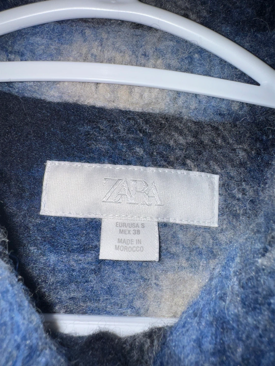 Zara Blue Plaid Flannel Shirt Jacket - Size S - photo 2