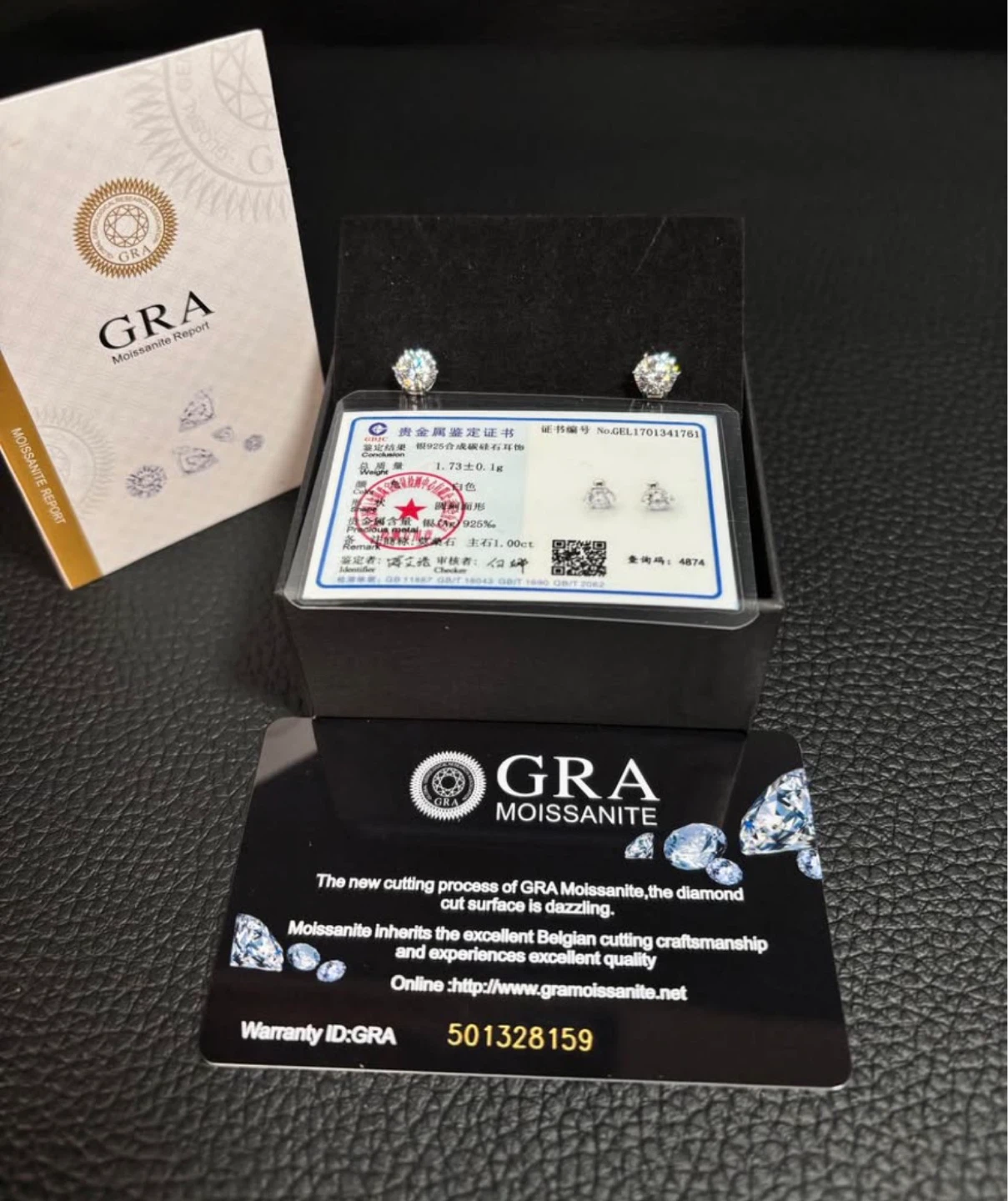 Moissanite Diamond Stud Earrings 1.00ct – S925 Silver - photo 2