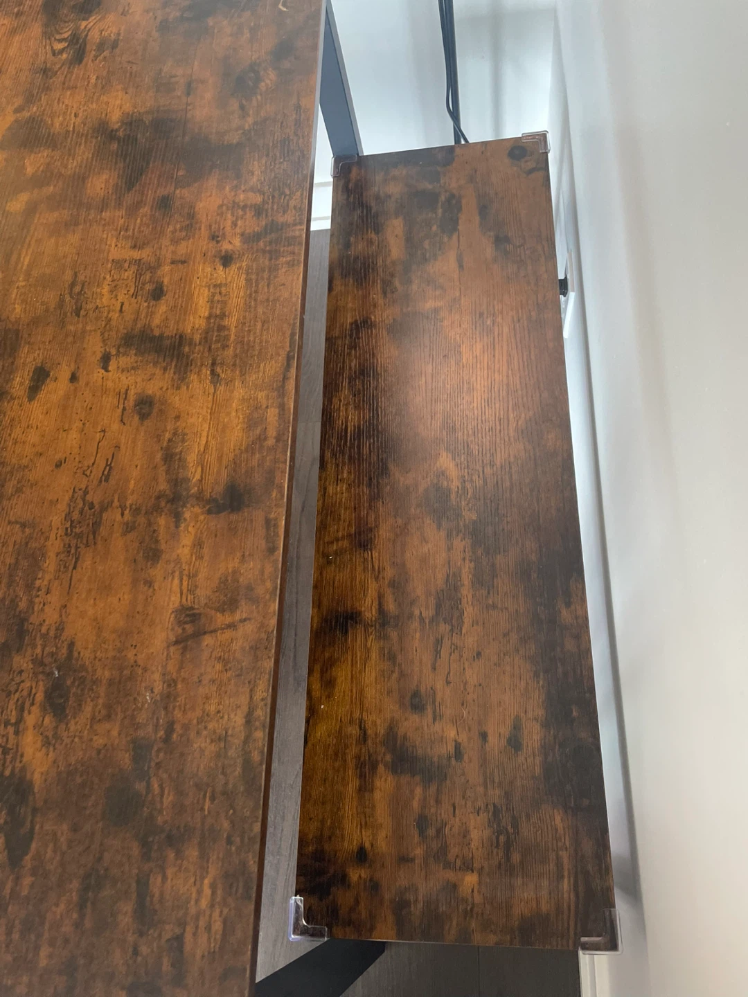 Rustic Wood Dining Table with 2 Benches - photo 4