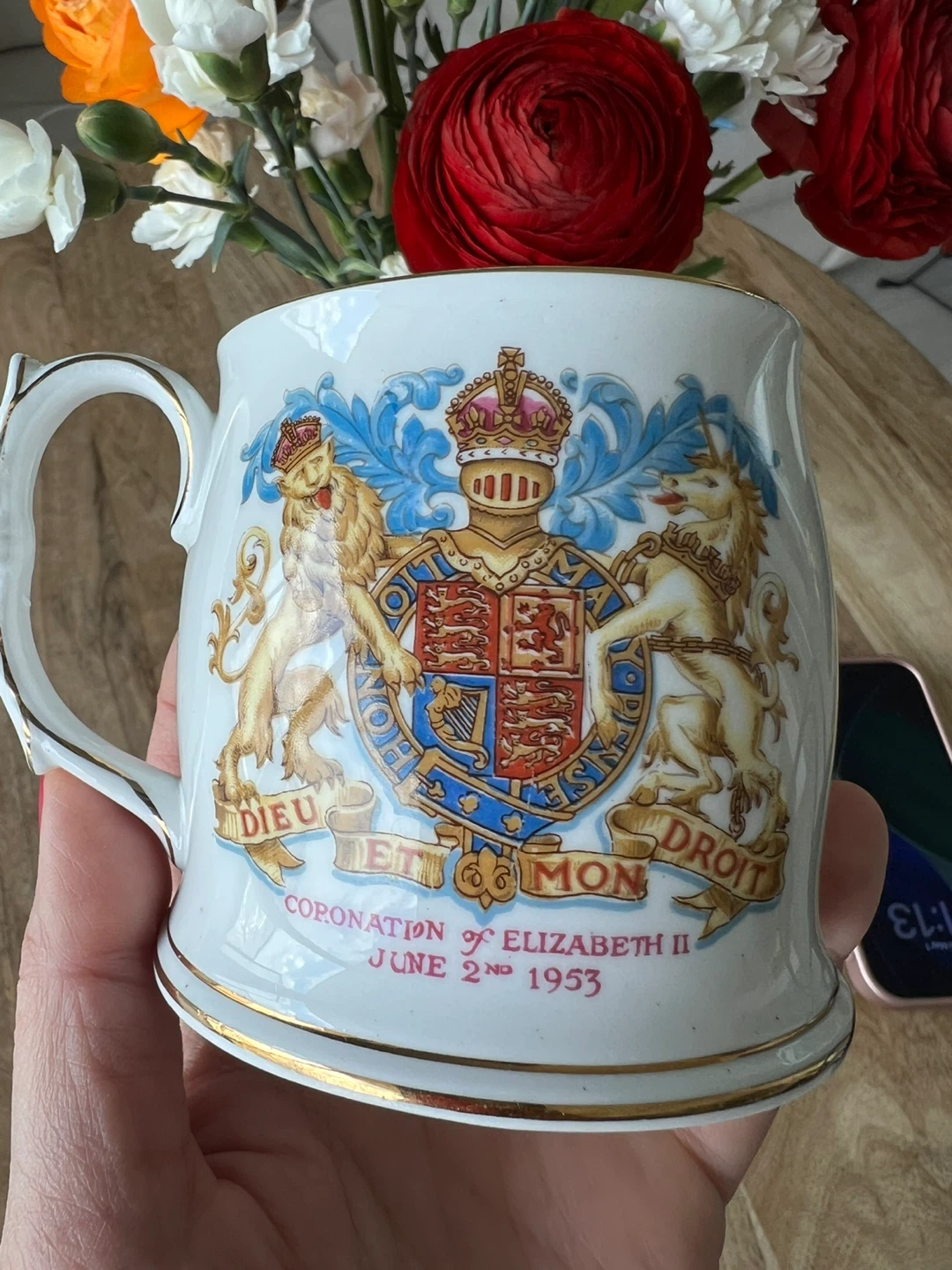 Coronation of Elizabeth II Commemorative Mug June 2nd 1953 - photo 3