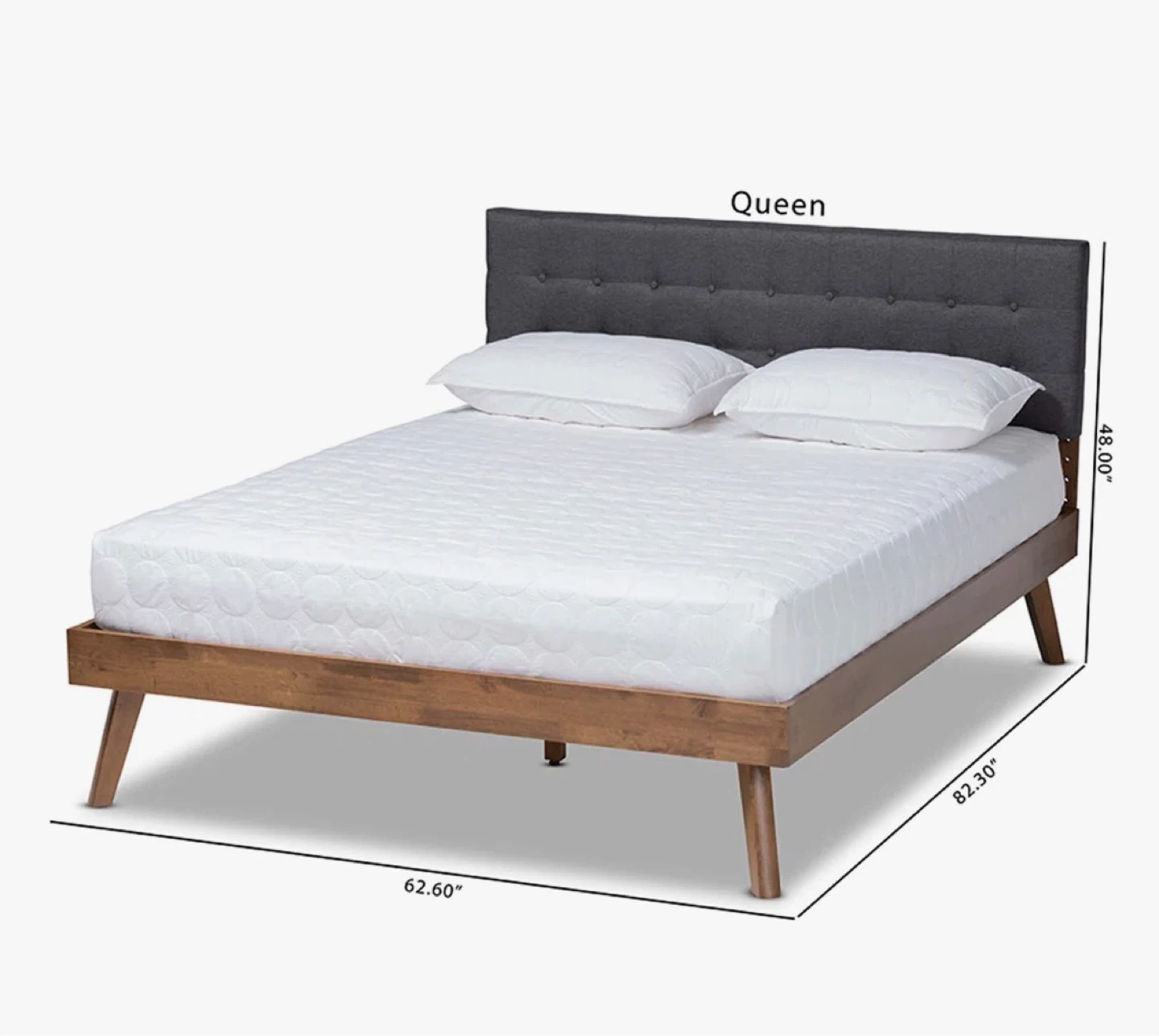 New Mid Century Modern Queen Size Platform Bed - photo 2