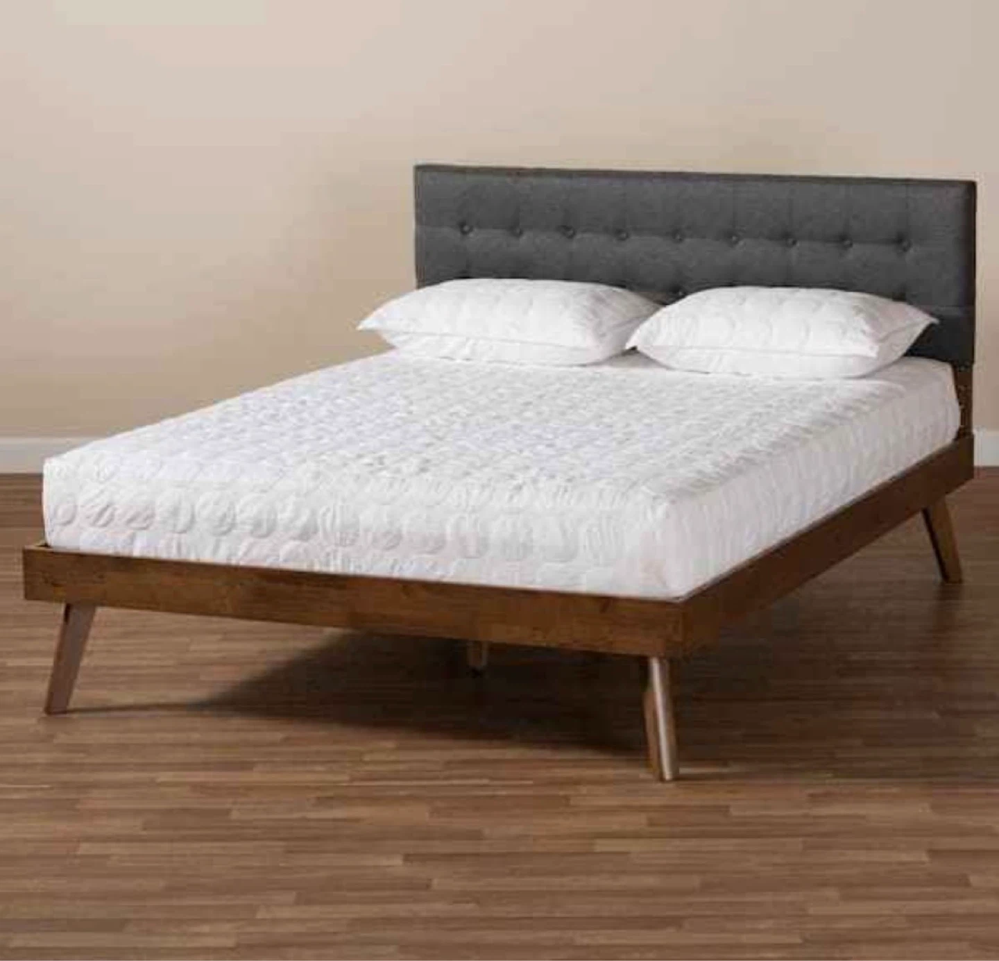 New Mid Century Modern Queen Size Platform Bed - photo 4