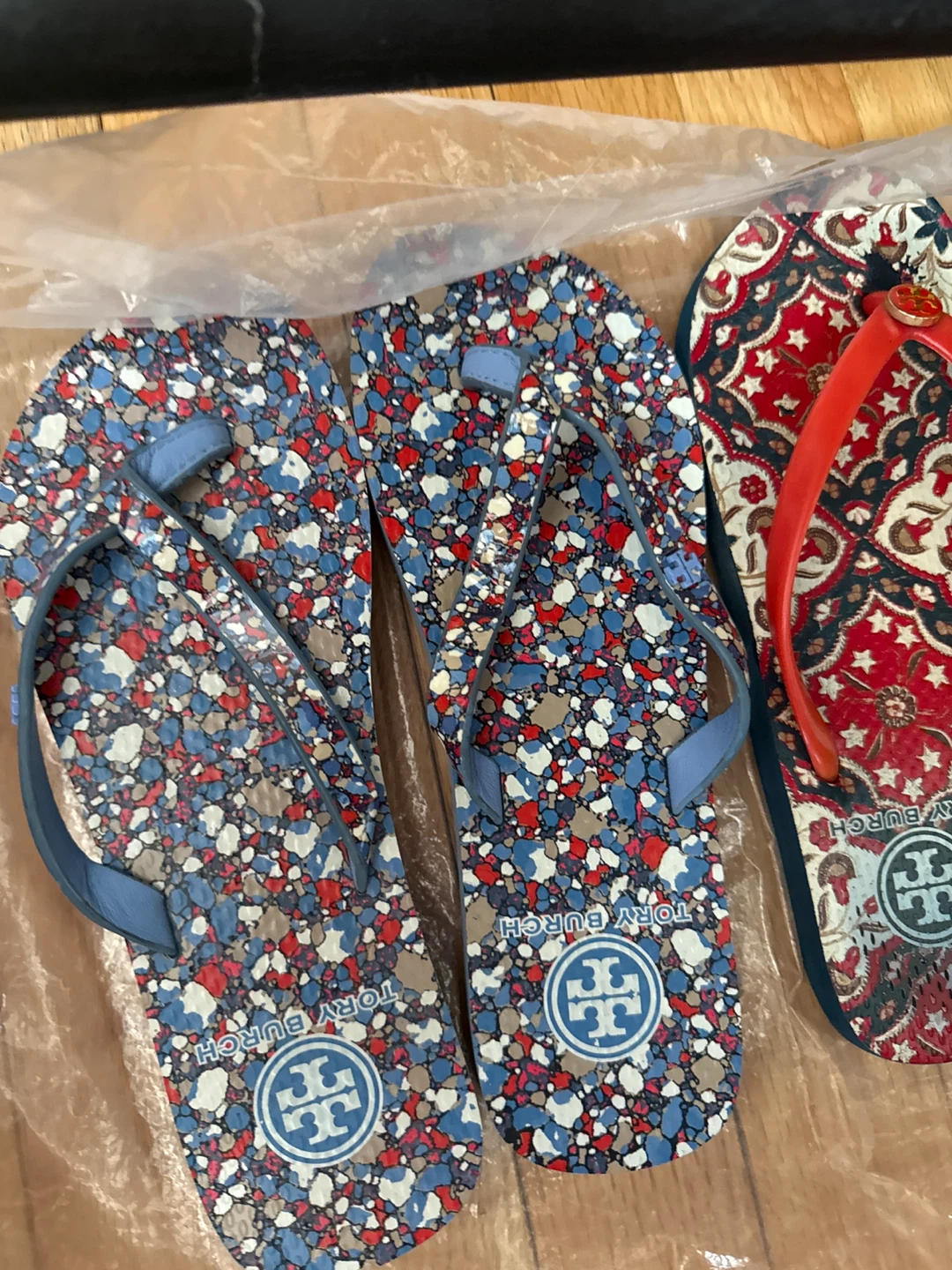 Tory Burch Flip Flops - Patterned