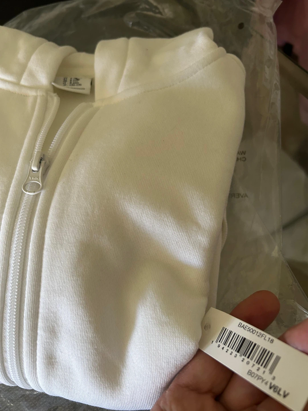 Amazon Essentials cream Zip-Up Hoodie - Size M (8 Years) - photo 3