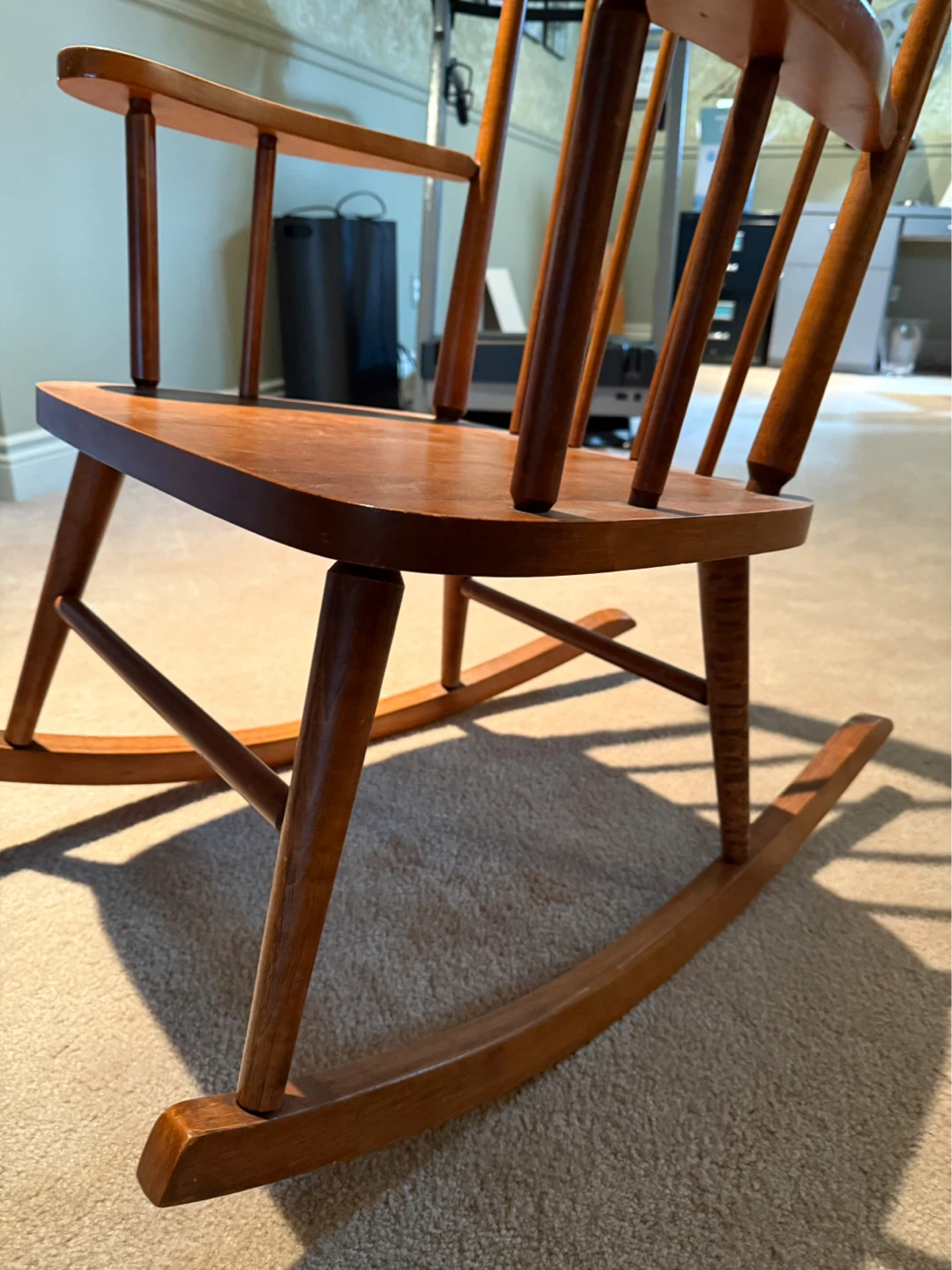 Vintage Wooden Rocking Chair - photo 3