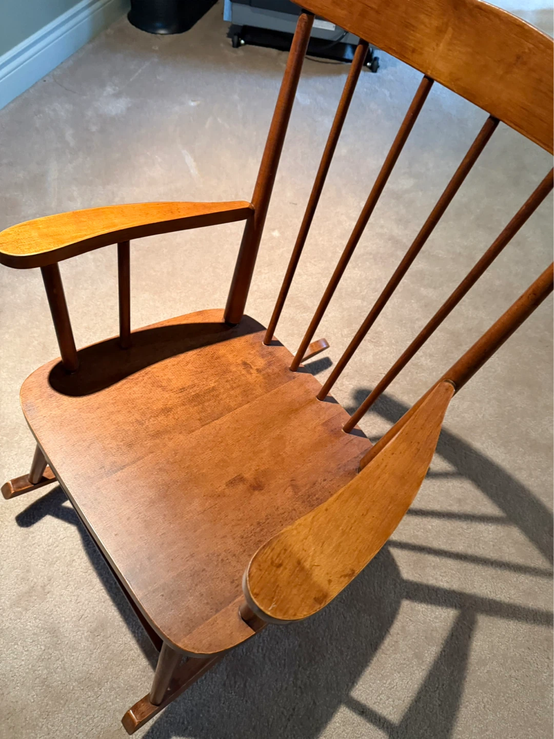 Vintage Wooden Rocking Chair - photo 2