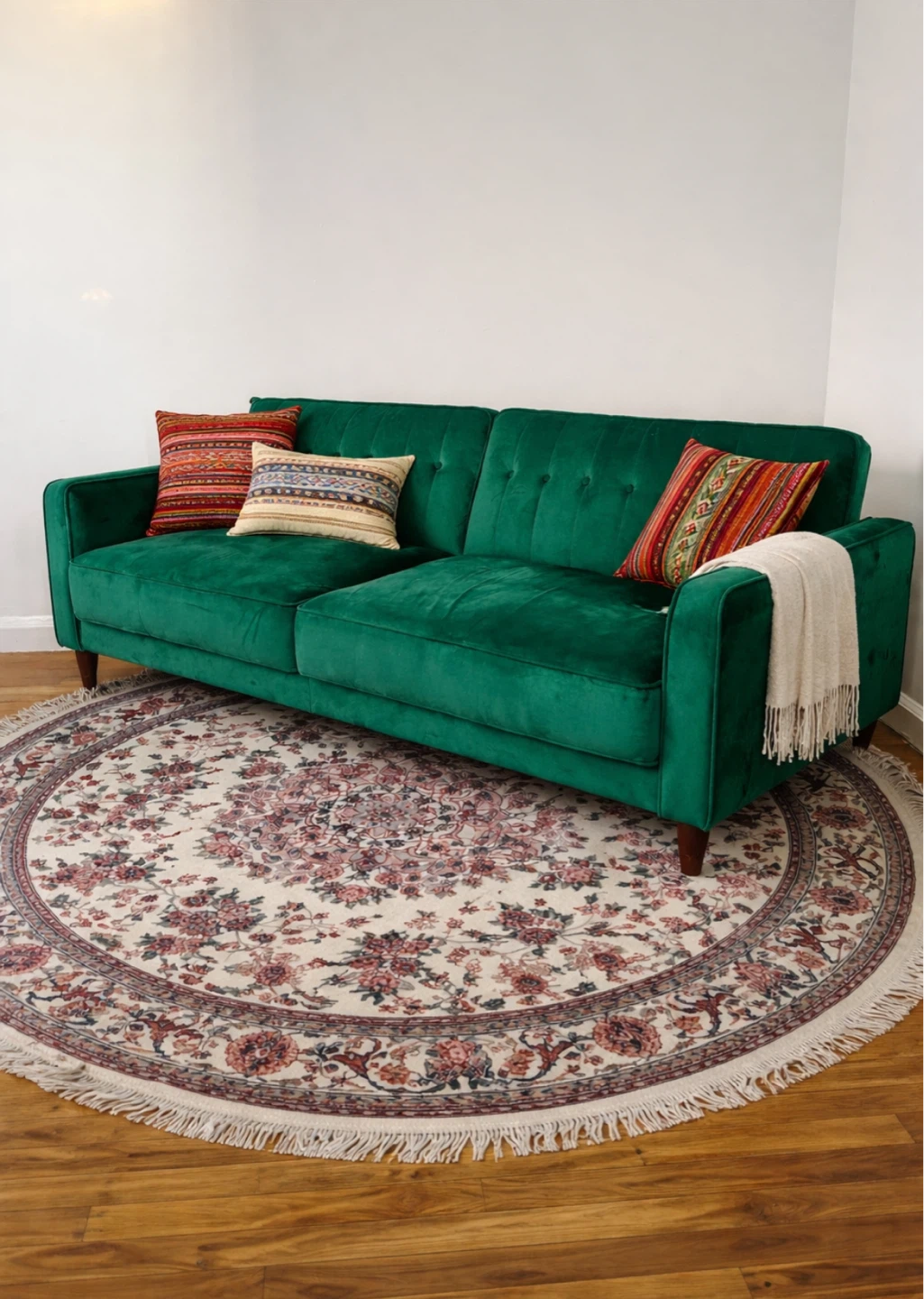 Mercury Row Imani 81.5" Green Velvet Sleeper Sofa