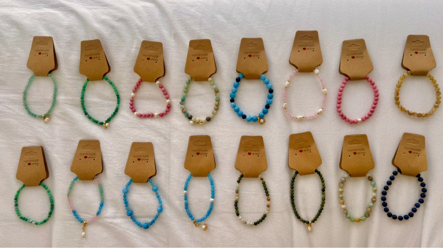 Handmade Beaded Gemstone Bracelets