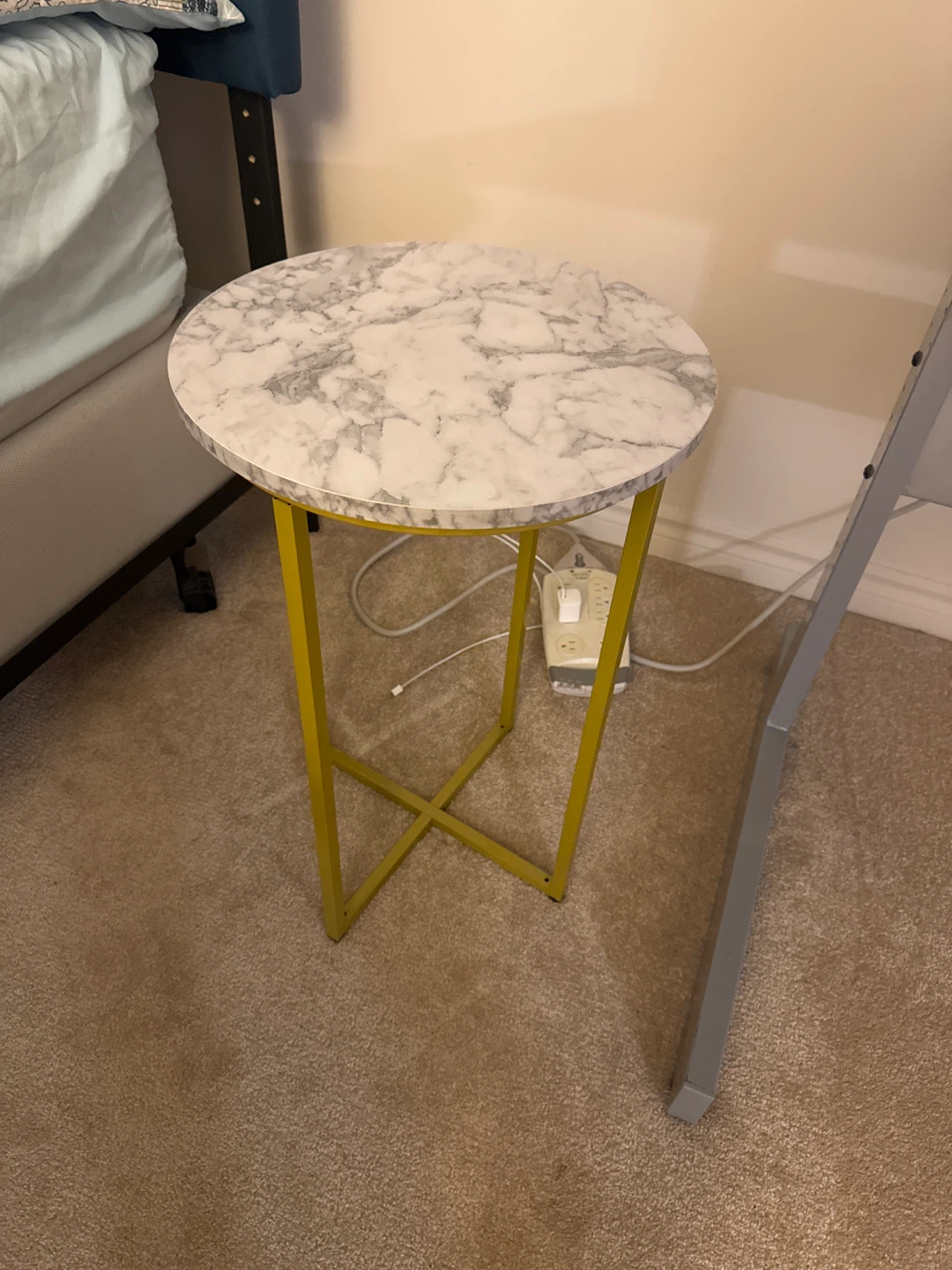 Round Marble Top Side Table - photo 2