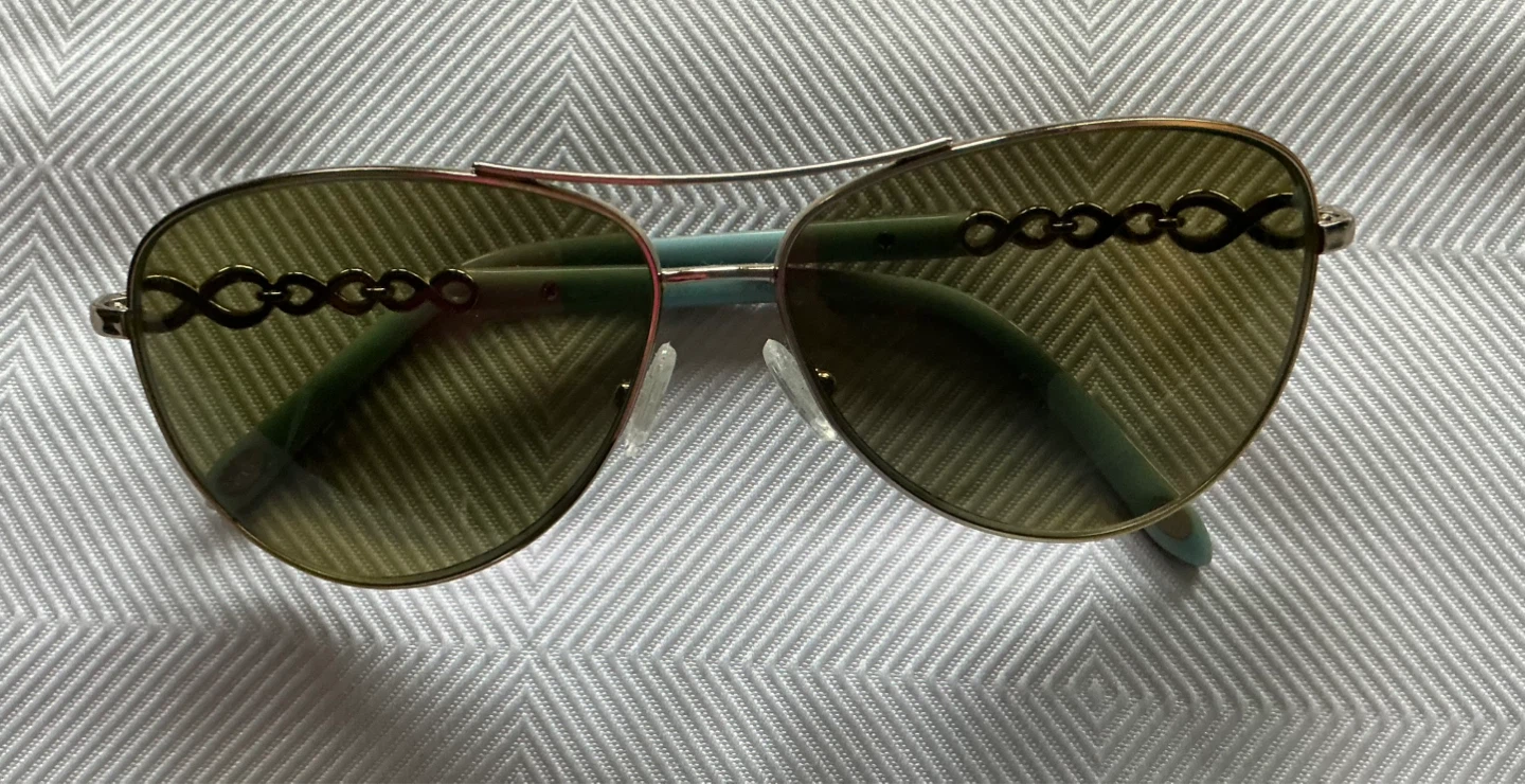 Tiffany & Co. Aviator Sunglasses with Infinity Chain Detail