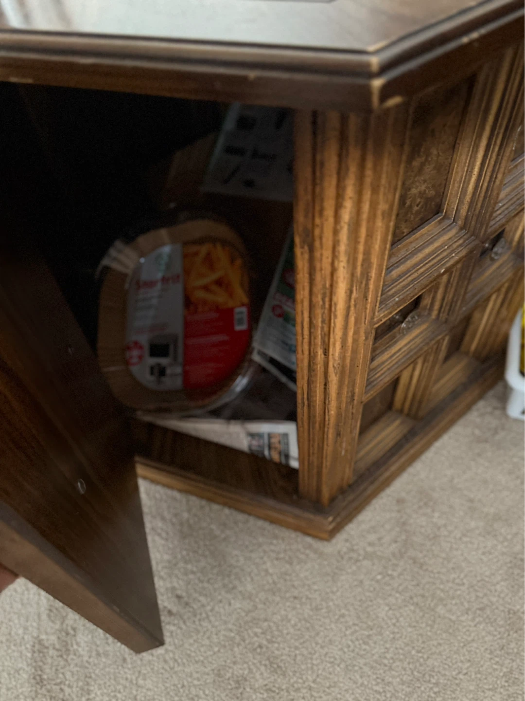 Vintage Hexagonal End Table