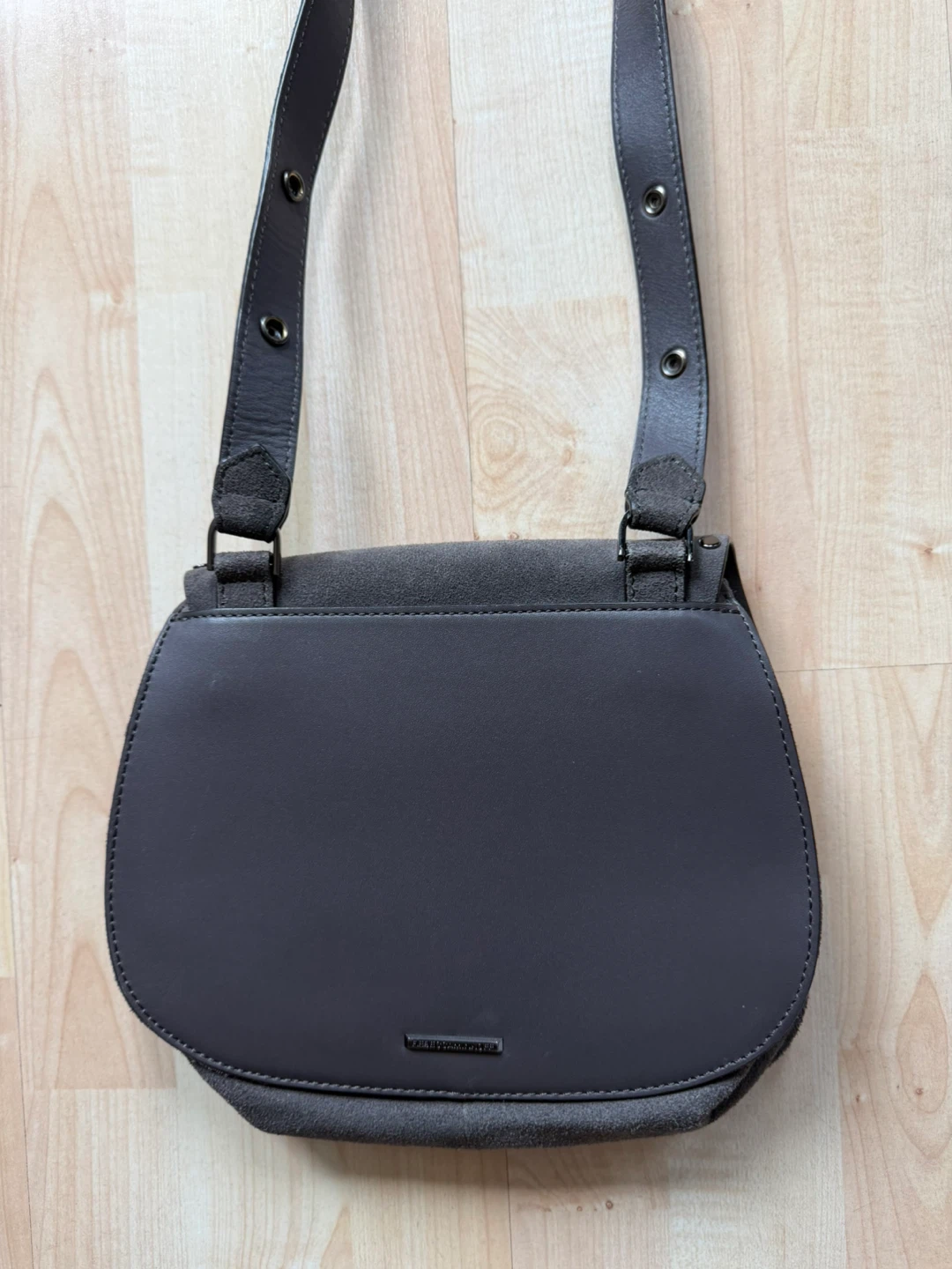 Rebecca Minkoff Suede Crossbody Bag - Gray - photo 2