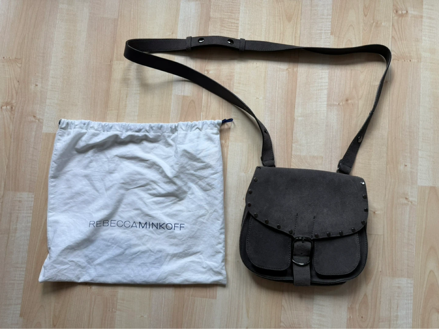 Rebecca Minkoff Suede Crossbody Bag - Gray - photo 3