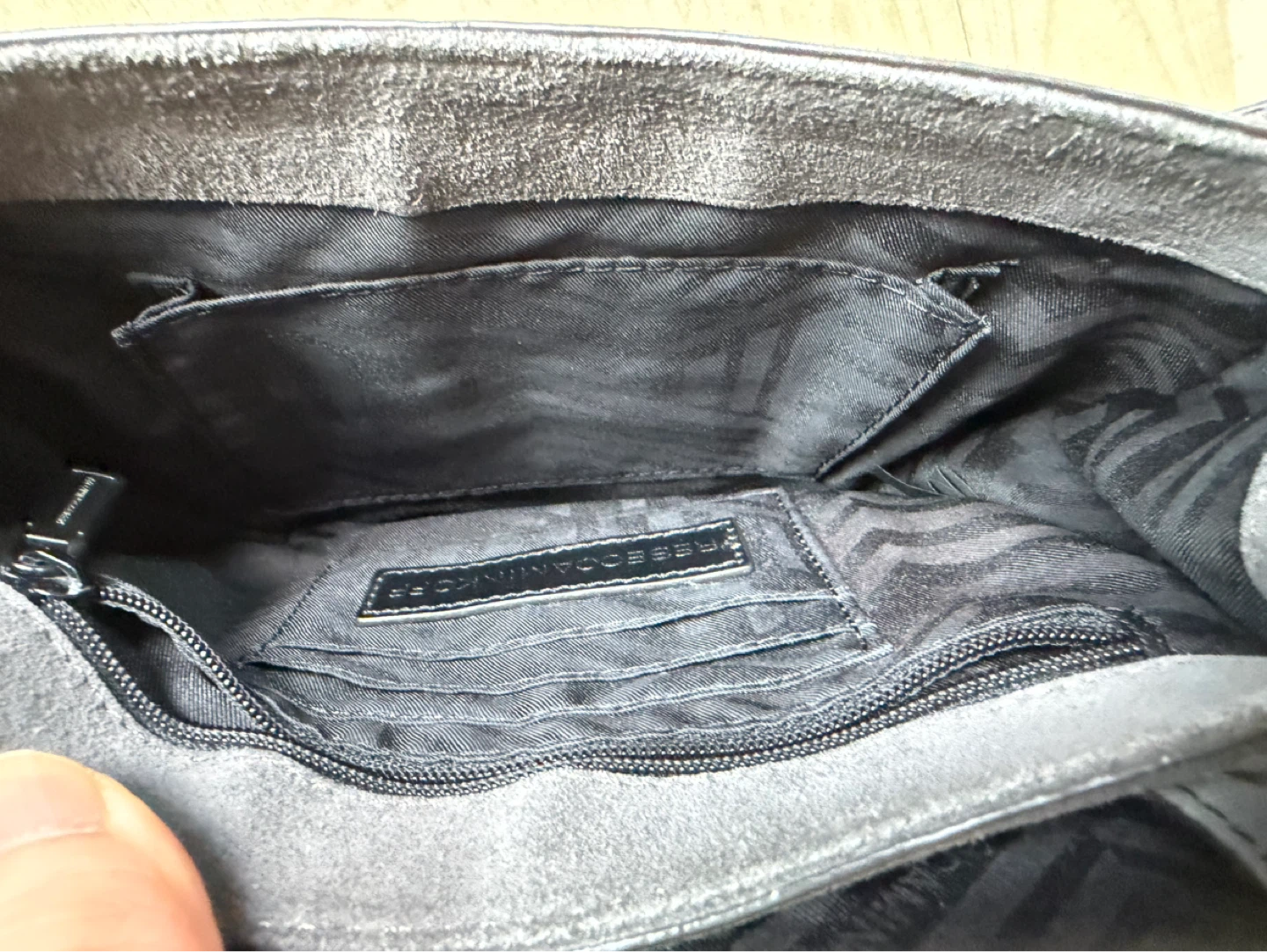 Rebecca Minkoff Suede Crossbody Bag - Gray - photo 4