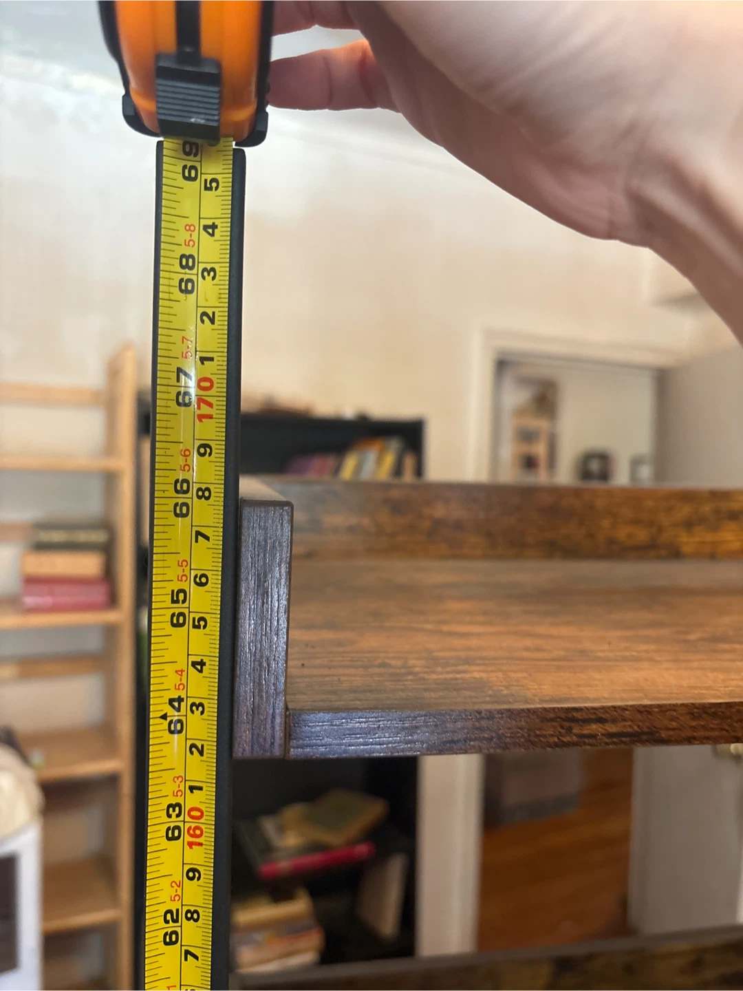 Ladder Bookshelf - Rustic Wood and Metal - photo 3