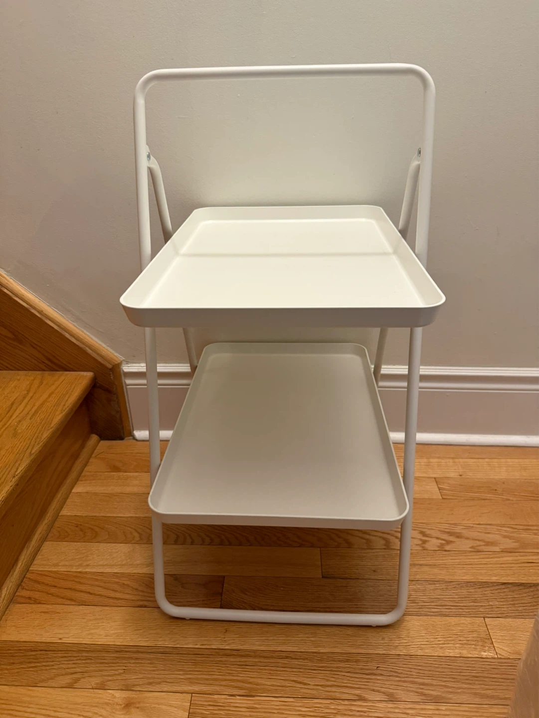 IKEA White 2-Tier Side Table - photo 3