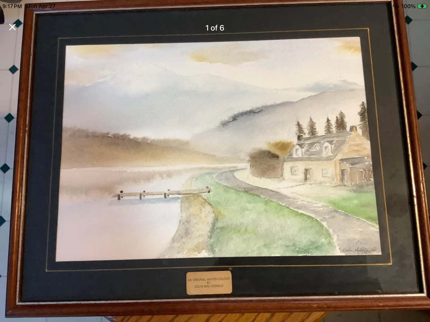 1907 Orig Watercolour Ptg by Colin Mac Donald 🐞
