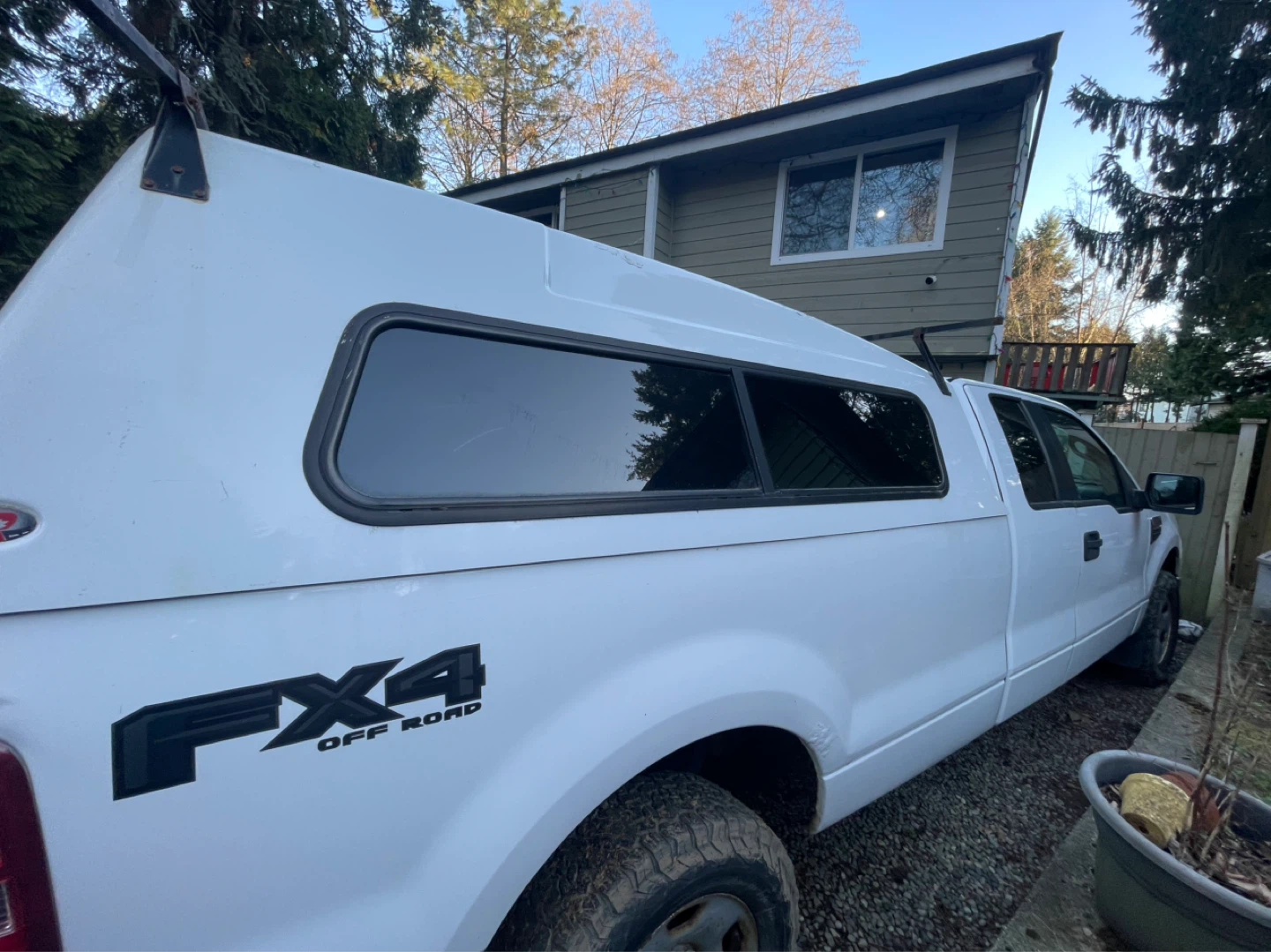 White Ford F-150 FX4 Off Road Truck with Topper - photo 4