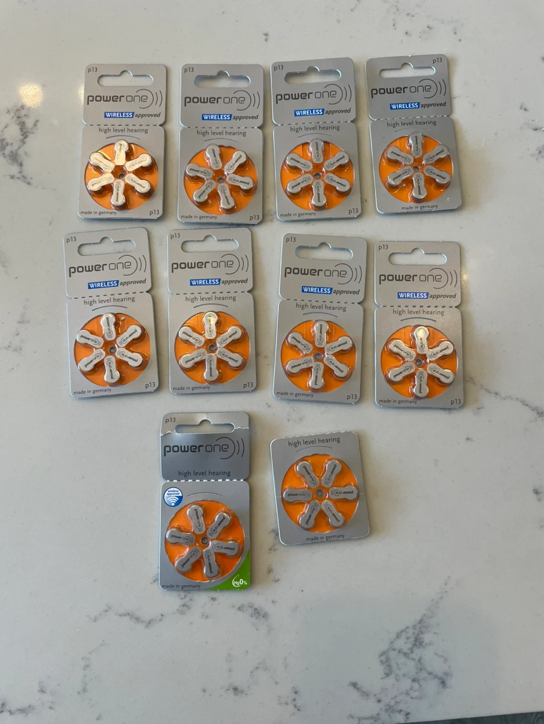 Power One P13 Hearing Aid Batteries - 10 Packs
