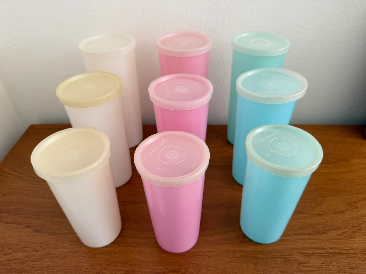 Set of 9 Tupperware Tumbler Cups - Pastel Colors