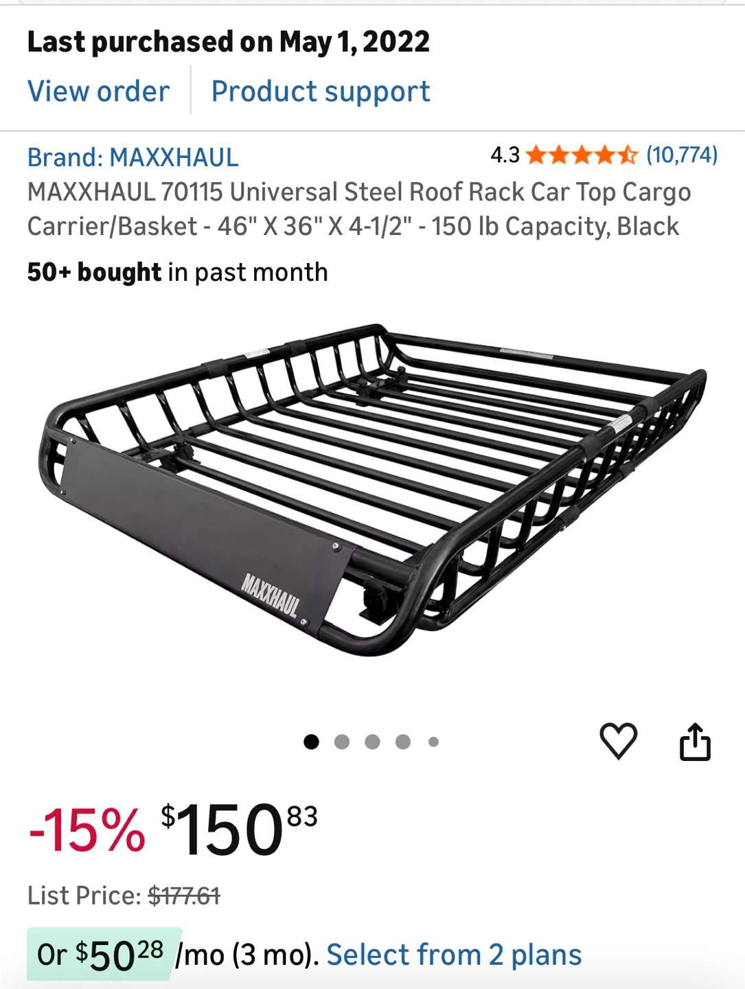 Maxxhaul Universal Roof Cargo Carrier/Basket - photo 5